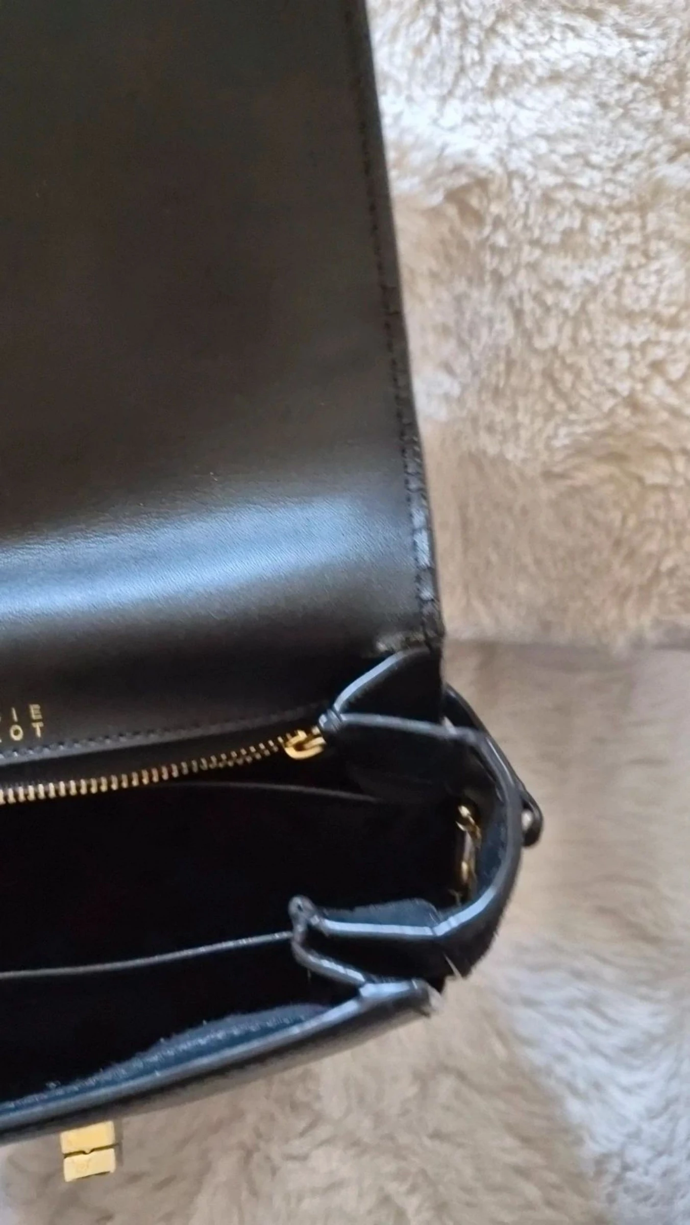 Saco Claudie Pierlot Couro e camurça preto 21x21cm TBE – photo 5